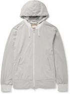 Brunello Cucinelli - Jersey-Trimmed Shell Hooded Jacket - Gray
