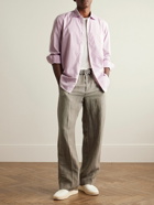 Massimo Alba - Genova Striped Cotton-Poplin Shirt - Purple
