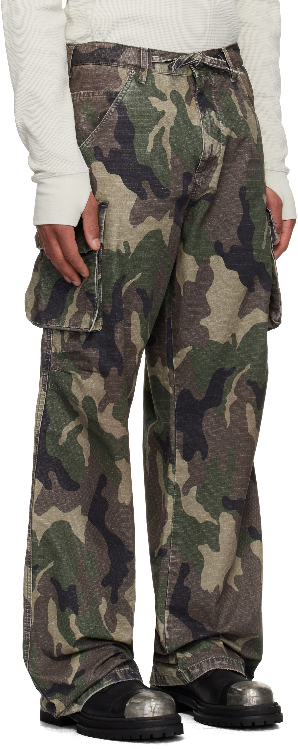 424 Khaki Camo Cargo Pants