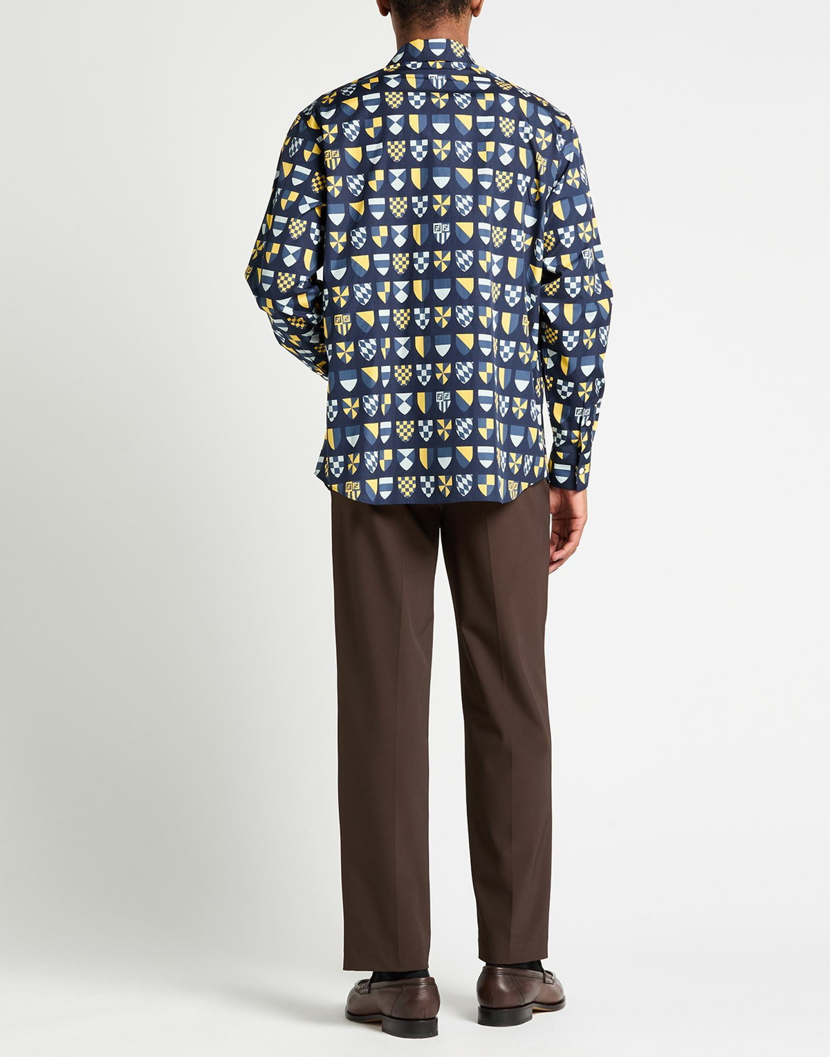 Fendi Mens Shirt Midnight in Blue