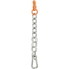 Heron Preston Silver Chain Link Keychain