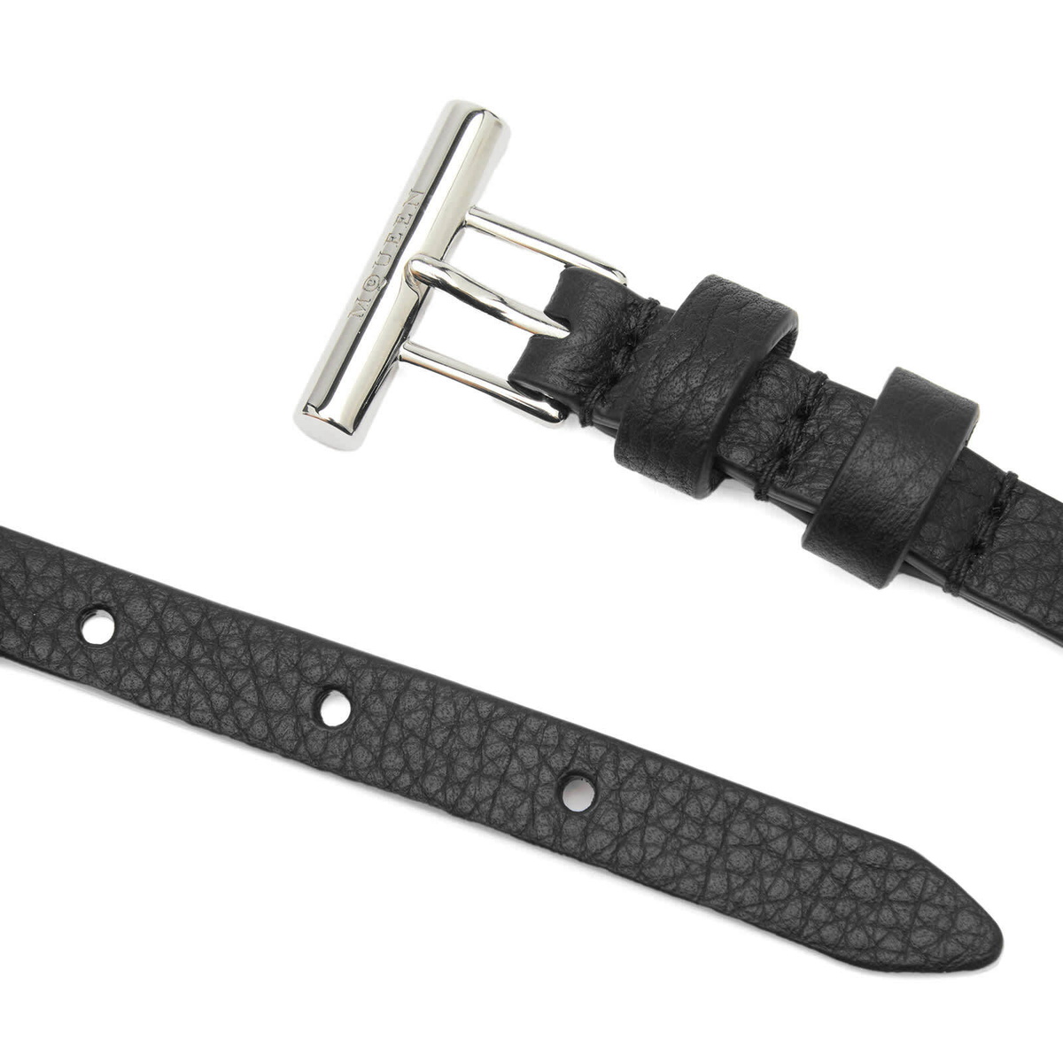Alexander McQueen Men's Double Wrap Cross Bar Bracelet in Black 