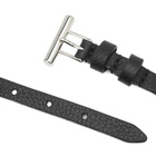 Alexander McQueen Men's Double Wrap Cross Bar Bracelet in Black 