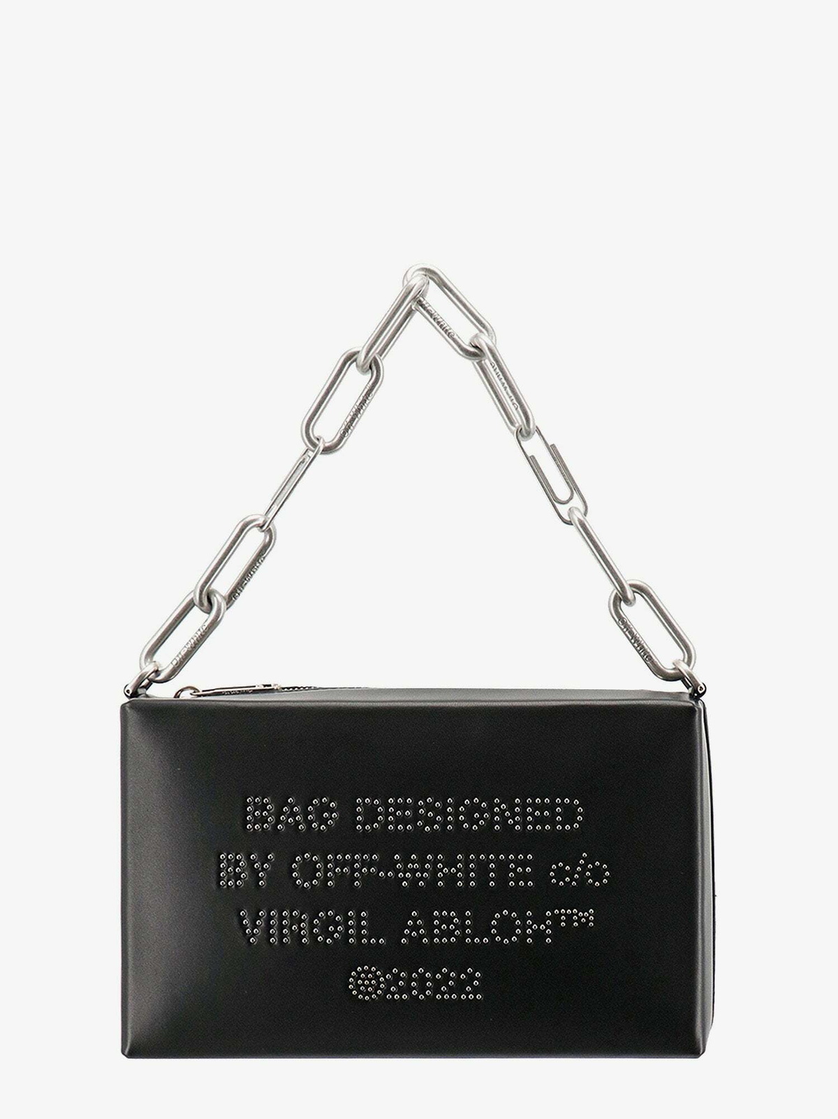 OFF-WHITE Block Pouch leather shoulder bag