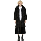 Youths in Balaclava Black Faux Fur Coat