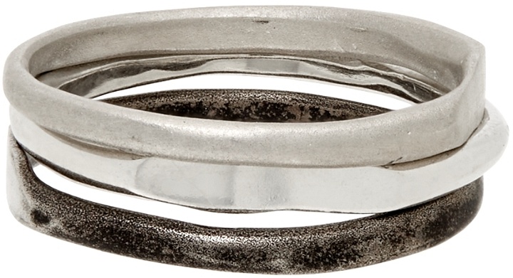 Photo: Pearls Before Swine Silver Polished Sliced Band Ring Set
