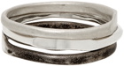 Pearls Before Swine Silver Polished Sliced Band Ring Set
