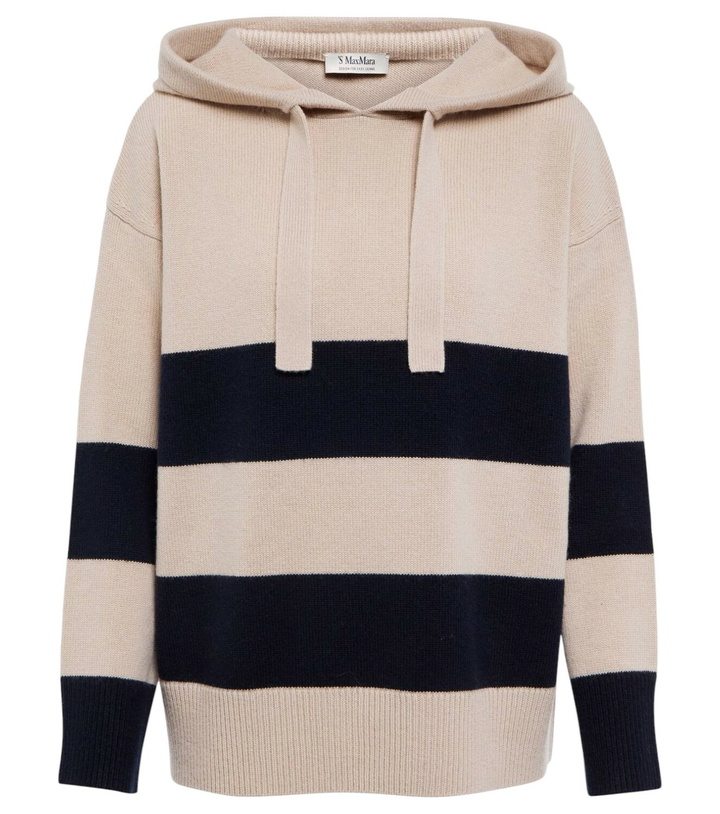 Photo: 'S Max Mara Striped wool and cashmere hoodie