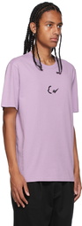 Moncler Genius 7 Moncler FRGMT Hiroshi Fujiwara Purple Embroidered Logo T-Shirt