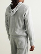 Onia - Waffle-Knit Cotton-Blend Hoodie - Gray