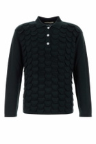 Namacheko Midnight Blue Wool Polo Shirt