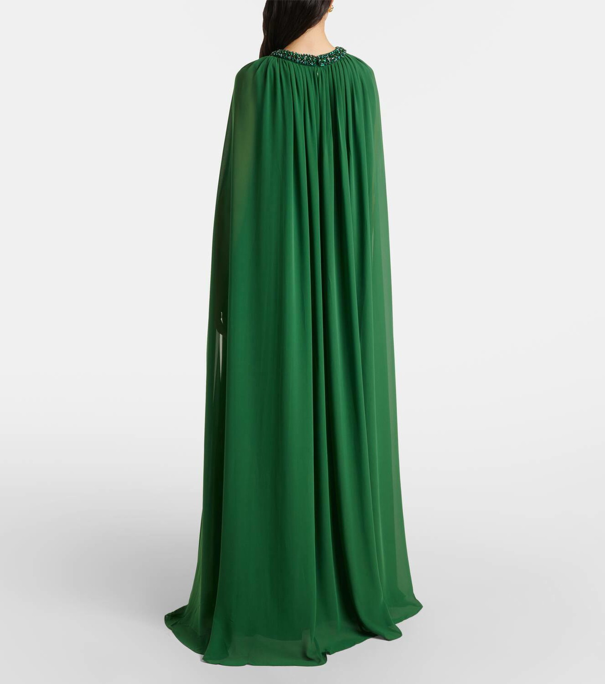 Self-Portrait Caped chiffon gown