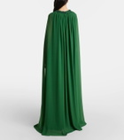 Self-Portrait Caped chiffon gown