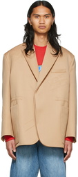 We11done Beige Wool & Polyester Blazer