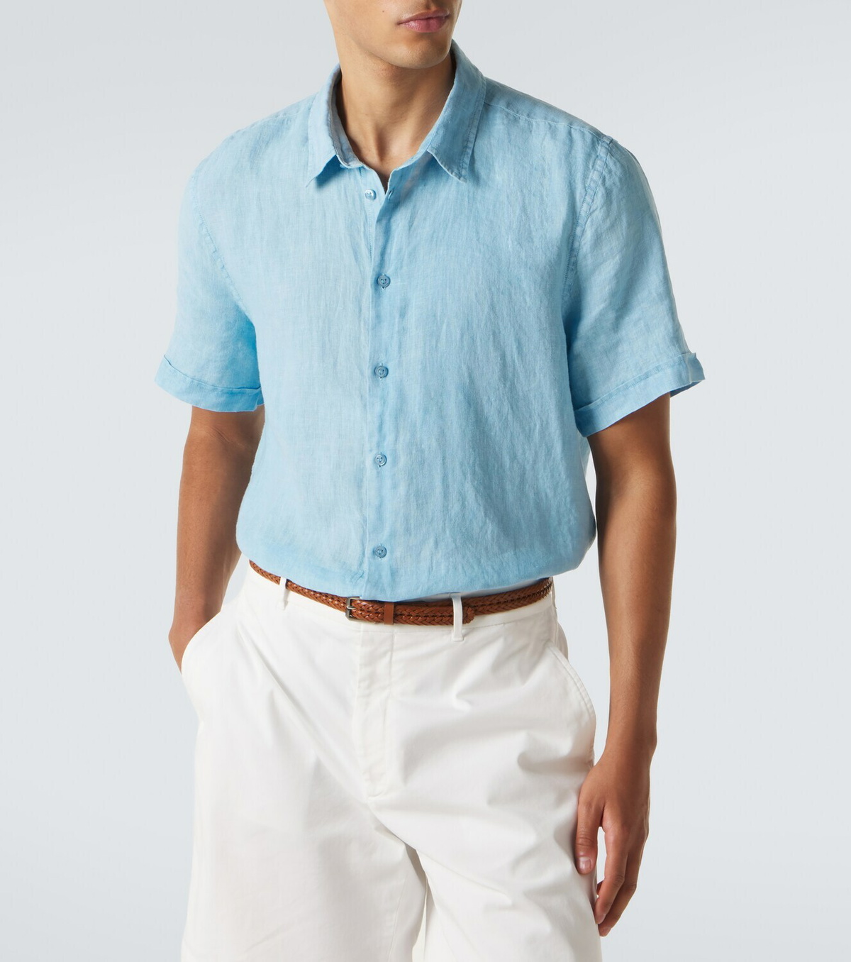 Vilebrequin Courbis linen bowling shirt