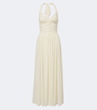 Zimmermann Fairlight lace-trimmed halterneck maxi dress