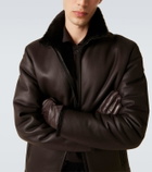 Giorgio Armani Shearling-lined leather jacket