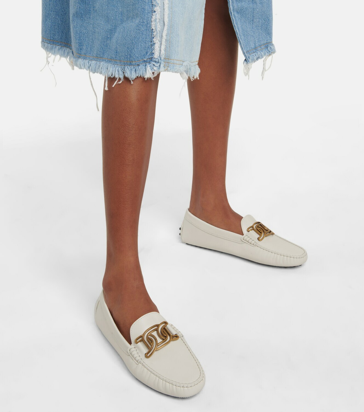 Tod's - Kate Gommino embellished leather loafers Tod's