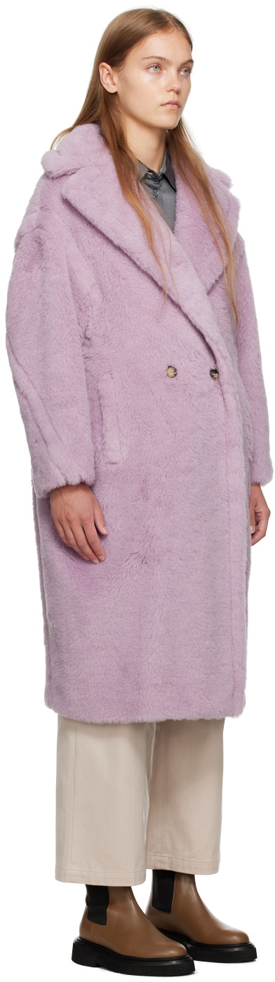 Max Mara Purple Teddy Bear Icon Coat Max Mara