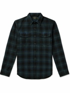 RRL - Checked Cotton-Flannel Shirt - Blue