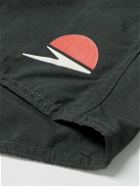 Folk - Speedo Slim-Fit Mid-Length Logo-Print Swim Shorts - Black