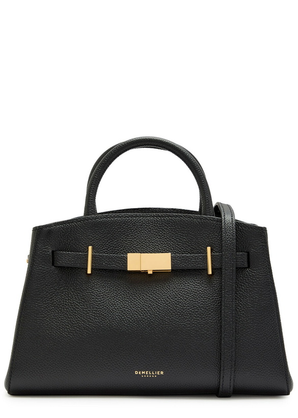 Photo: Demellier The Small Hudson Grained Leather top Handle bag - Black - One Size