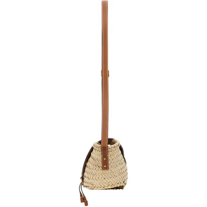 Chloe Beige Raffia Small Marcie Basket Bag