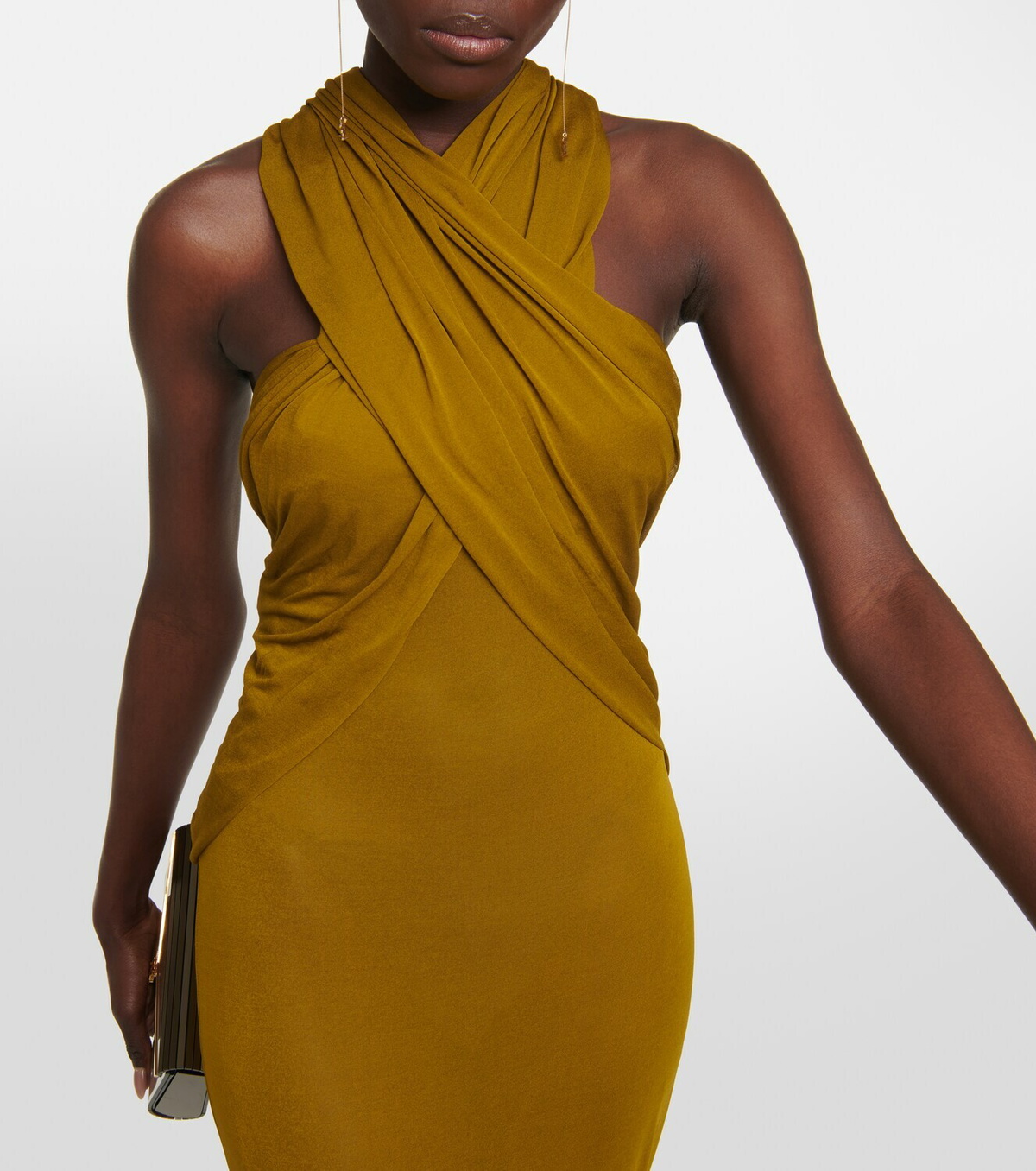 【送料&関税込】Saint Laurent Jersey Dress Jersey maxi dress in beige - Saint Laurent | Mytheresa