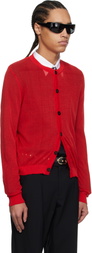 Ernest W. Baker Red Sheer Cardigan