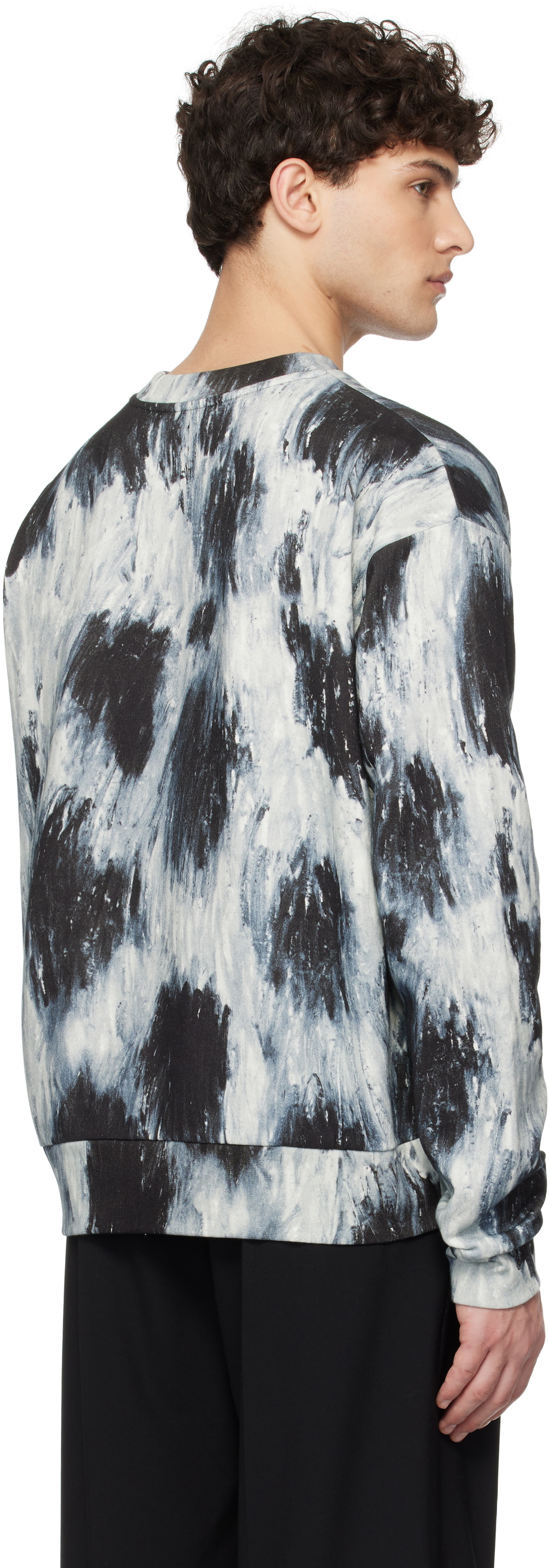 Marni Gray Scribble Logo Organic Sweatshirt