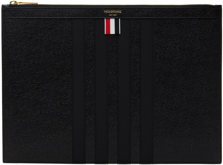 Photo: Thom Browne Black Medium 4-Bar Document Holder