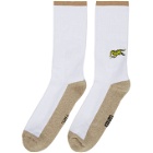 Kenzo White and Beige Jumping Tiger Socks