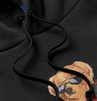 Polo Ralph Lauren - Printed Fleece-Back Cotton-Blend Jersey Hoodie - Black