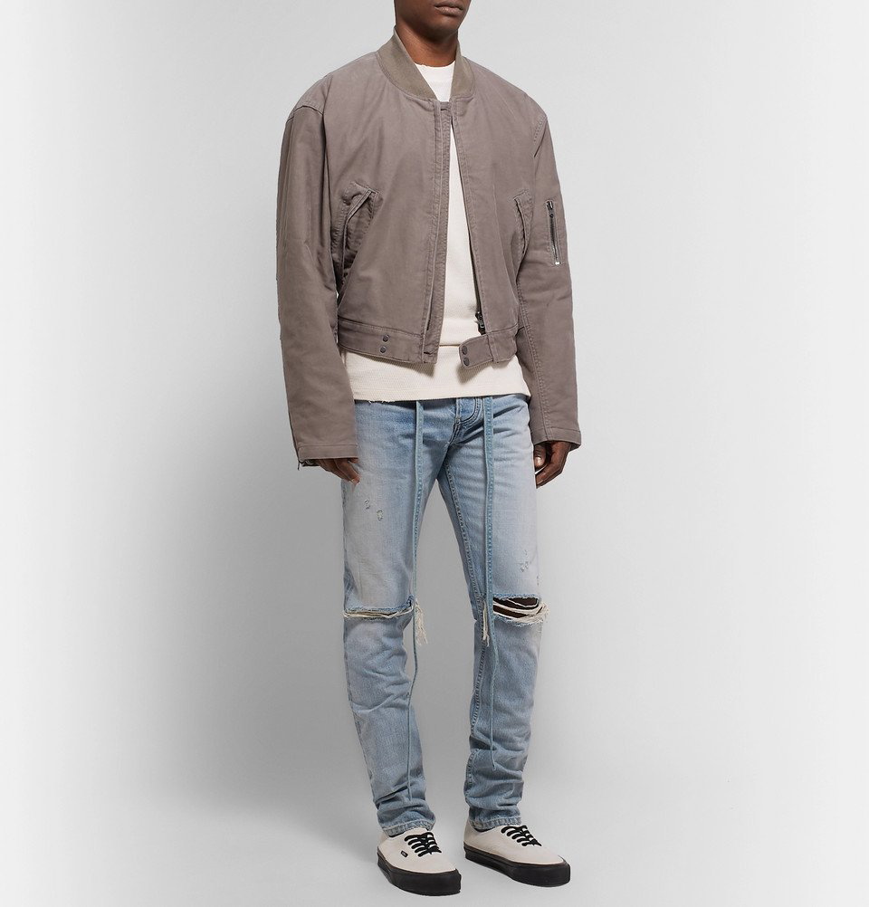 Fear of God - Slim-Fit Belted Distressed Jeans - blue Fear Of God