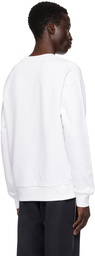 Balmain White 'Balmain Paris' Flocked Sweatshirt