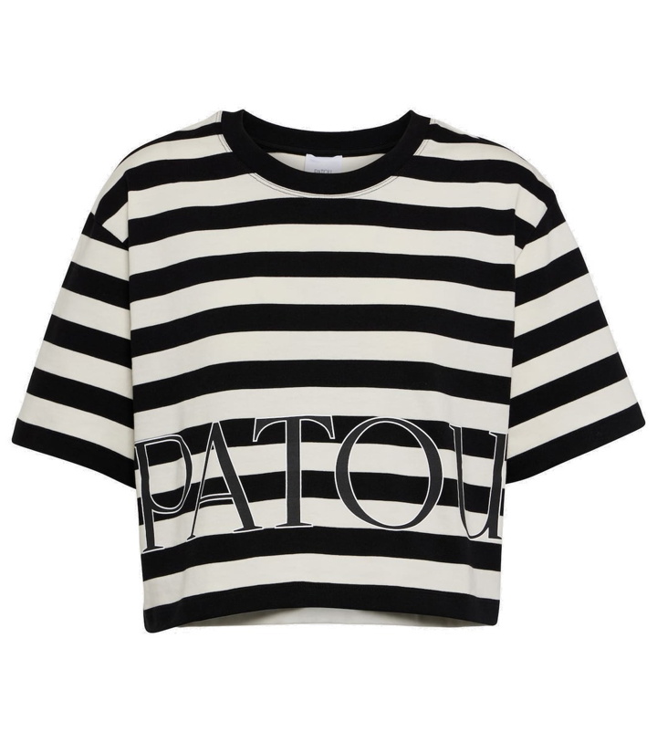 Photo: Patou Striped cropped cotton jersey T-shirt
