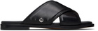 Maison Margiela Black Tabi Numbers Crossed Sandals