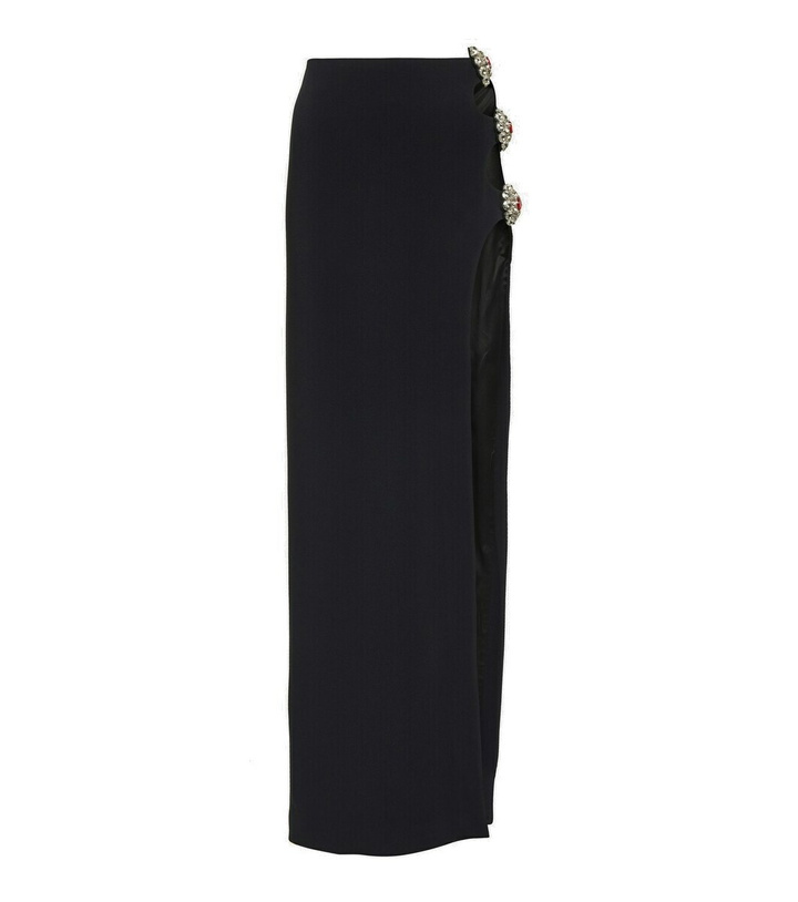 Photo: David Koma Crystal-embellished cutout maxi skirt