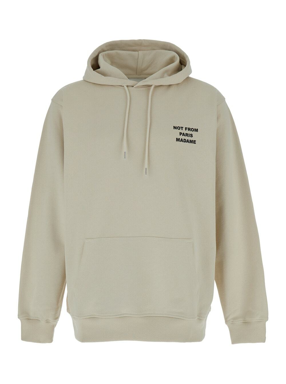 パーカー・フーディ DROLE DE MONSIEUR Beige Hoodie with Logo in Cotton Man Drôle de Monsieur Beige Hoodie With Logo In Cotton Man Drôle