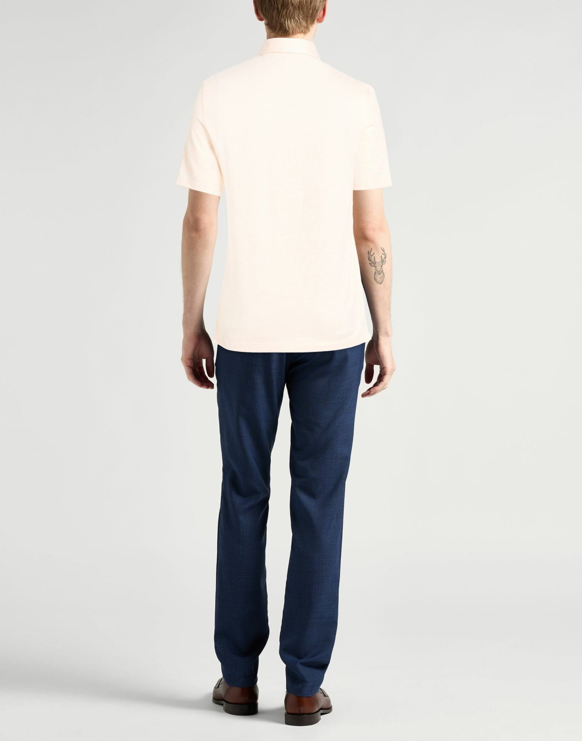 Brunello Cucinelli Mens Polo shirt in Apricot