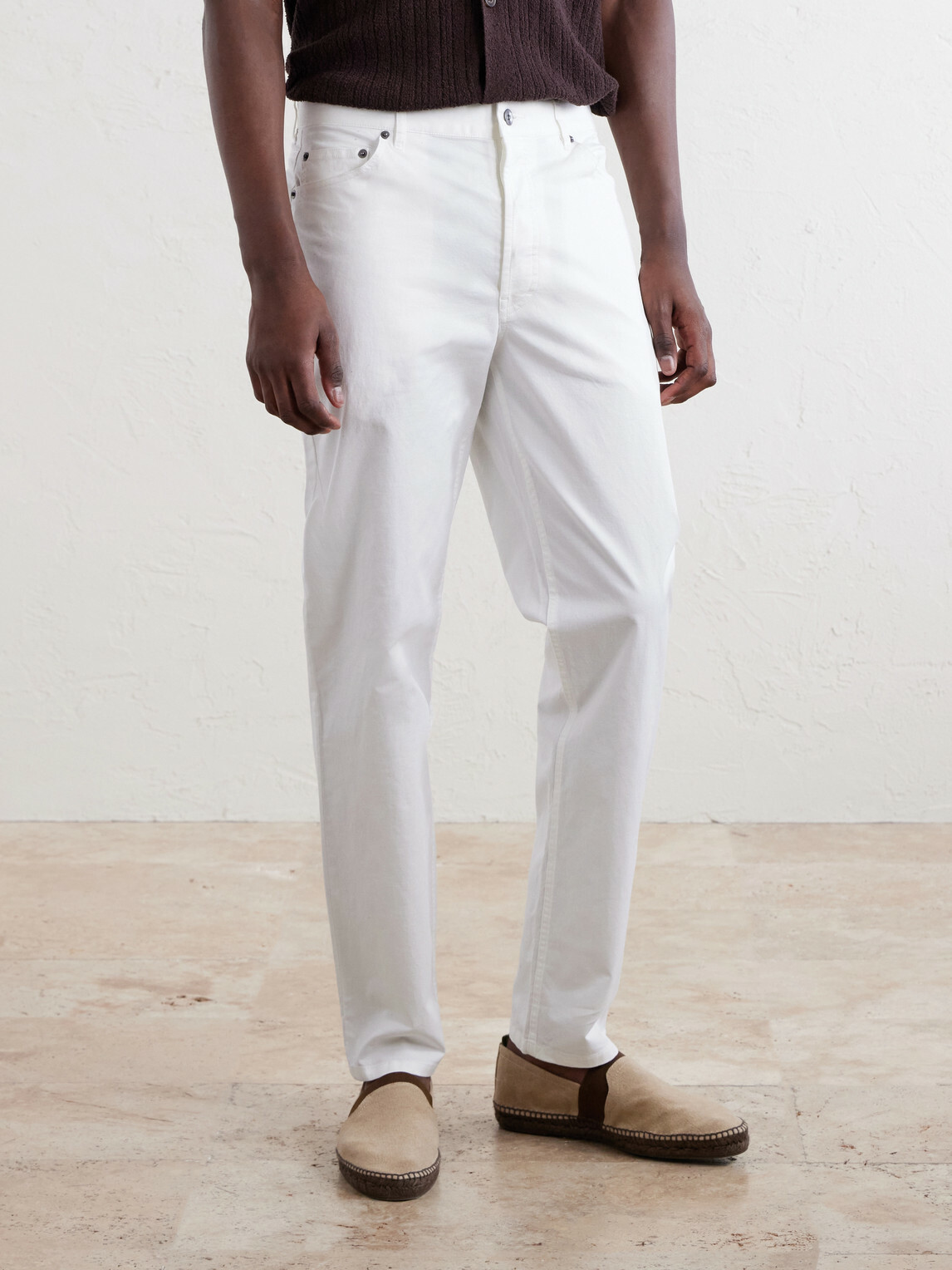 Onia - Straight-Leg Cotton-Blend Trousers - Neutrals
