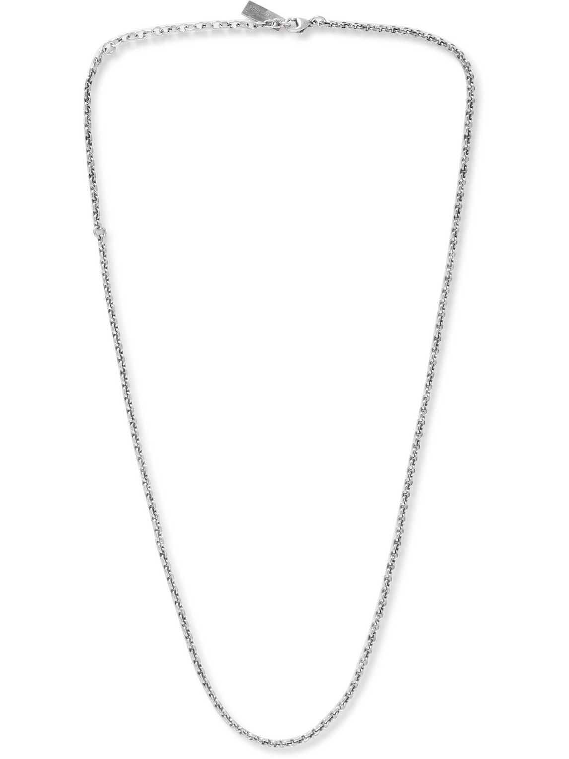 SAINT LAURENT Silver-Tone Chain Necklace Saint Laurent