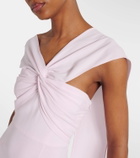 Roland Mouret Scarf-detail asymmetric cady gown