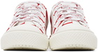 Valentino Garavani White & Red 'VLTN' Giggies Low Sneakers