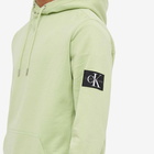 Calvin Klein Men's Monogram Sleeve Badge Hoody in Jaded Green