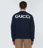 Gucci Logo intarsia wool cardigan