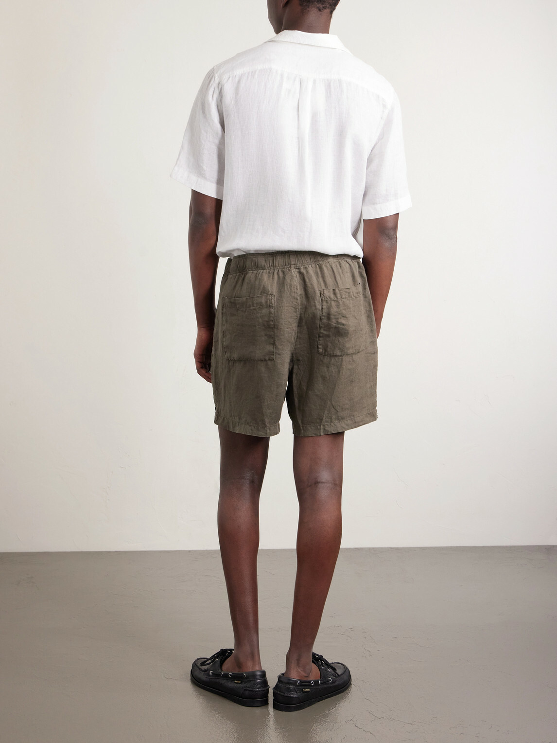 James Perse - Straight-Leg Garment-Dyed Linen Drawstring Shorts - Green