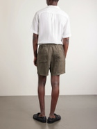 James Perse - Straight-Leg Garment-Dyed Linen Drawstring Shorts - Green
