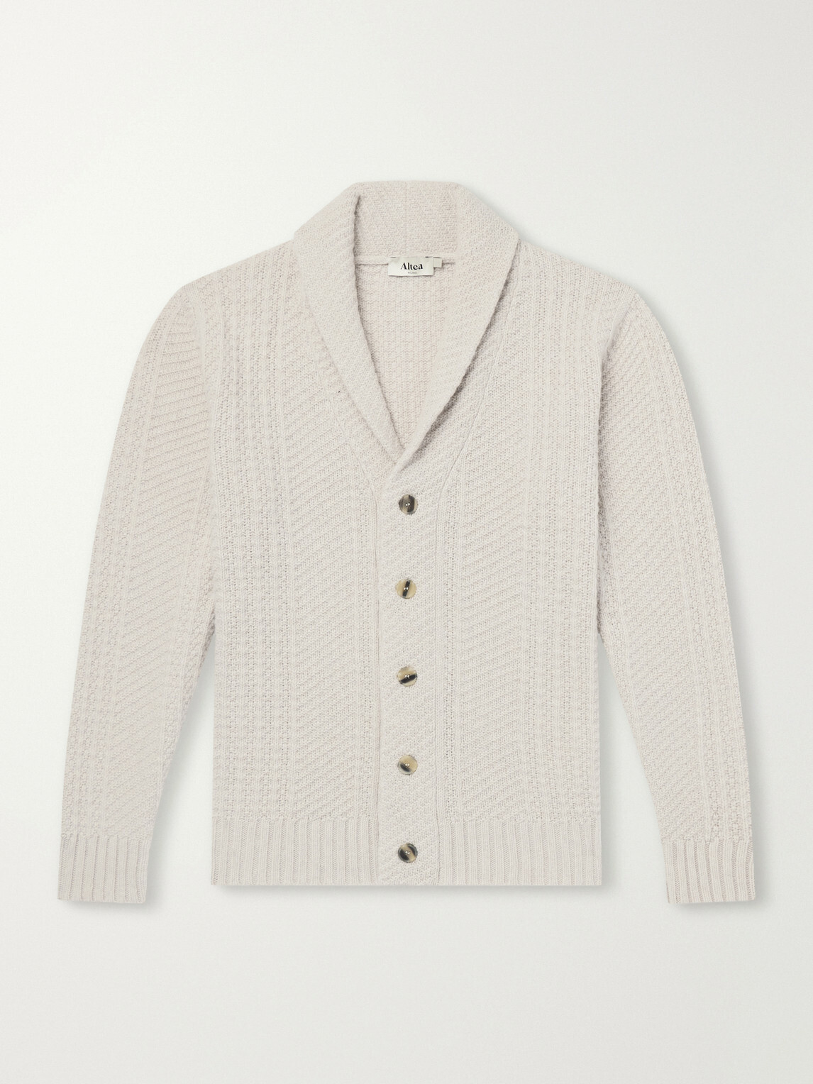Altea - Shawl-Collar Wool and Cashmere-Blend Cardigan - Neutrals