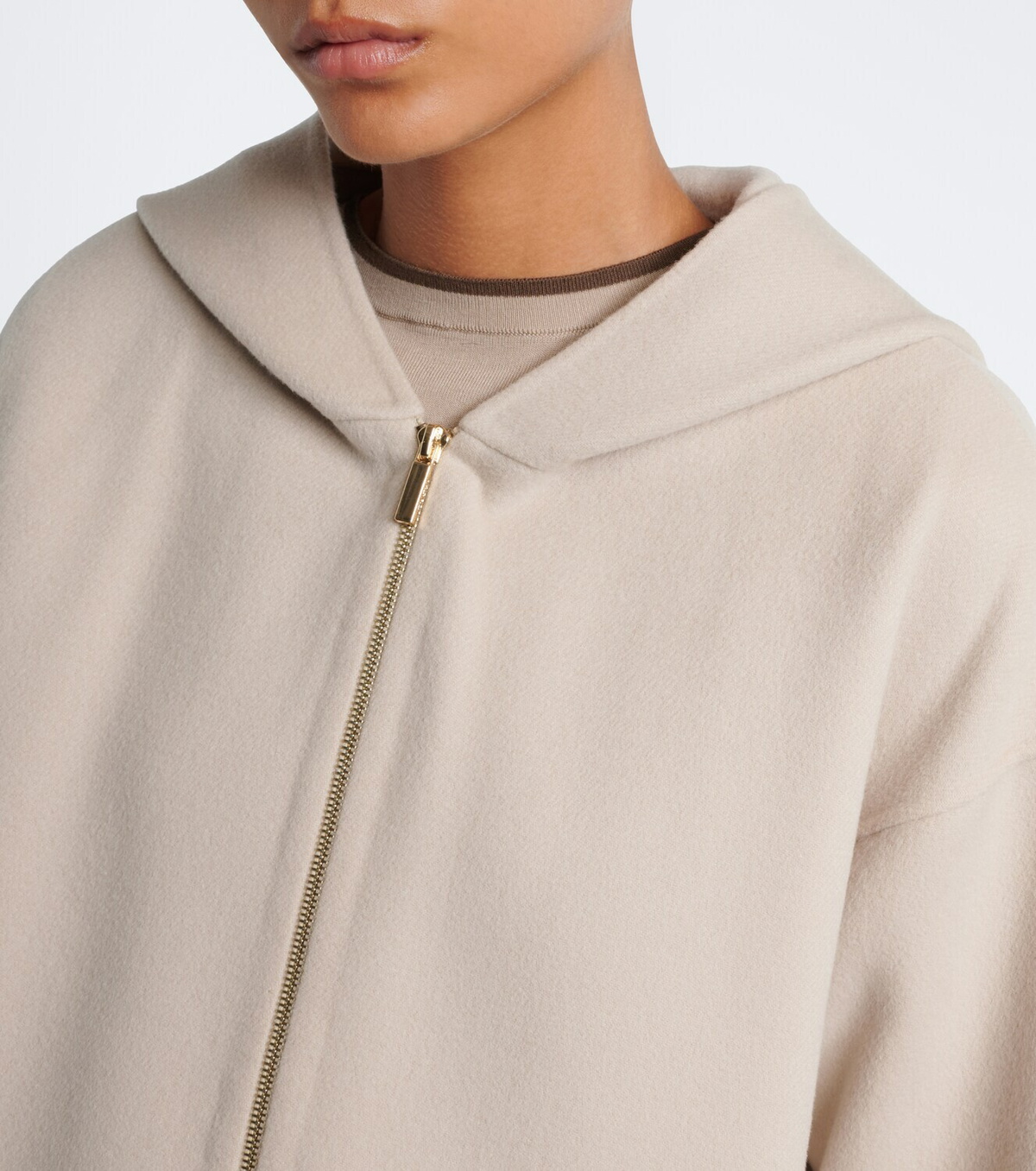 'S Max Mara Hooded virgin wool jacket